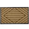 Black Rubber & Coir Outdoor Rectangular Door Mat, 29.5" x 17.5"